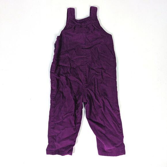 Jojo Maman Bebe Overalls Baby Girls Sz 12-18m Purple Corduroy Dungarees - Picture 3 of 5